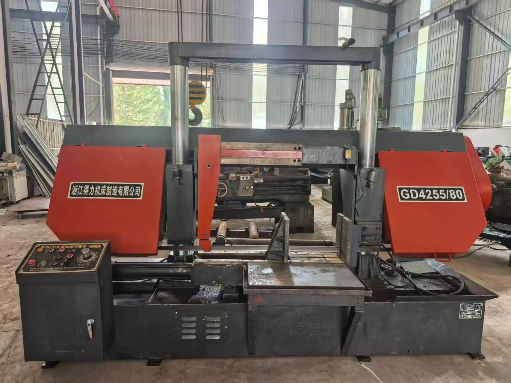 Used GD4255-80 Double Column Horizontal Metal Band Saw Machine, Max Cutting Size 550×800mm - 图片 4