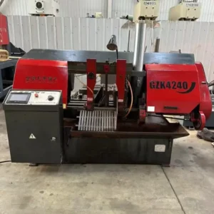 Used GZK4240 CNC Double Column Horizontal Metal Band Saw Machine, Max Cutting Diameter 400mm